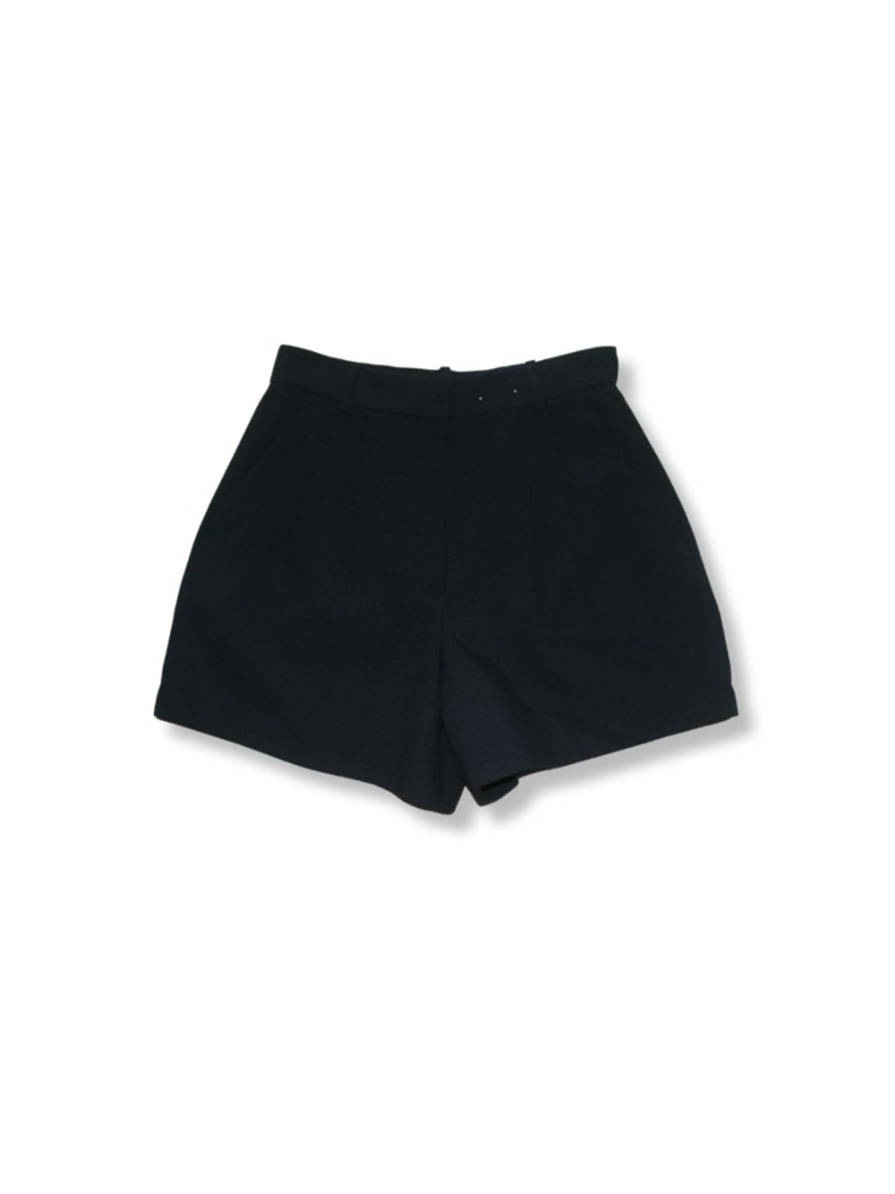 Abercrombie & Fitch High-Waist Black Tailored Shorts